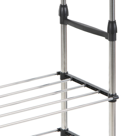 VETTA Вешалка напольная гардеробная, две полки, на колесиках, 145х155х43см