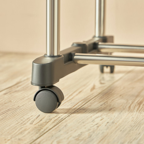 VETTA Вешалка напольная гардеробная, две полки, на колесиках, 145х155х43см