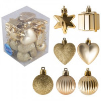 Набор елочных украшений &quot;Ассорти&quot; (24шт)  цвет золотой Волшебная страна