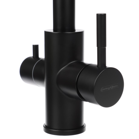 СоюзКран Смеситель для кухни с фильтром для пит. воды, картридж 35мм, нерж. сталь, черный SS01-G132