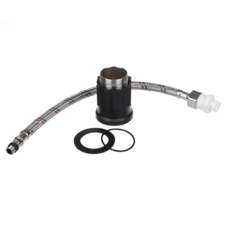 СоюзКран Смеситель для кухни с фильтром для пит. воды, картридж 35мм, нерж. сталь, черный SS01-G132