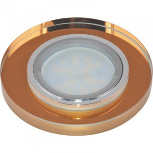 Fametto DLS-P106-2002 MR16 GU5.3 св-к встр. Peonia Круг Металл хром 90(65)x20 Стекло Бронза