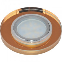 Fametto DLS-P106-2002 MR16 GU5.3 св-к встр. Peonia Круг Металл хром 90(65)x20 Стекло Бронза