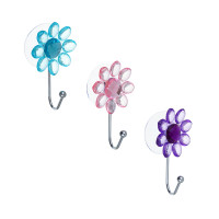 VETTA Крючок на присоске &quot;Цветок&quot;, металл, пластик, 3 цвета