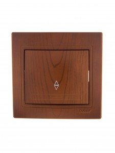 Lezard Мира выкл. СУ 1 кл. 10А (проходн.) сосна (корпус PC) 701-0801-105