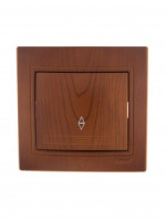 Lezard Мира выкл. СУ 1 кл. 10А (проходн.) сосна (корпус PC) 701-0801-105