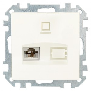 Bylectrica СТИЛЬ мех. компьютерной розетки беж., (РК18-007 беж.)