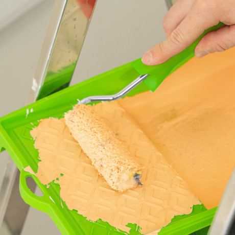 Мини-валик сменный "Водные краски", 110 мм, ворс 12 мм, D 16 мм, D ручки 6 мм, полиэстер Сибртех