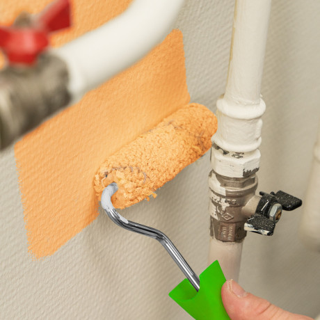 Мини-валик сменный "Водные краски", 110 мм, ворс 12 мм, D 16 мм, D ручки 6 мм, полиэстер Сибртех