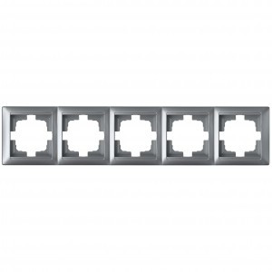 Bylectrica СТИЛЬ Рамка 5-х мест. серебро, (ЮЛИГ.735212.297 серебро)