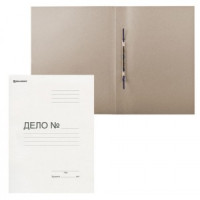 Скоросшиватель картонный мелованный BRAUBERG, гарантированная плотность 440 г/м2, до 200л., 128987,