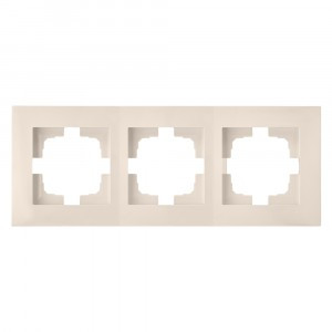 Bylectrica НОВЫЙ СТИЛЬ рамка 3 мест. СУ беж., (ЮЛИГ.735212.553 бежевый)