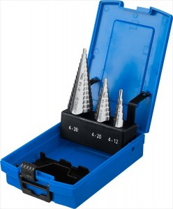 Набор ЗУБР ступенчатых сверл по мет. ст. Р6М5, d=4-12мм, 5 ступ. d=4-20мм 9 ступ., d=4-30мм 14ступ.