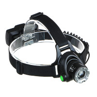 Фонарь налобный тм ЕРМАК, 1 T6 LED, с фокусировкой, 2*1200мАч, 4 режима, пластик, 70х75х50 мм