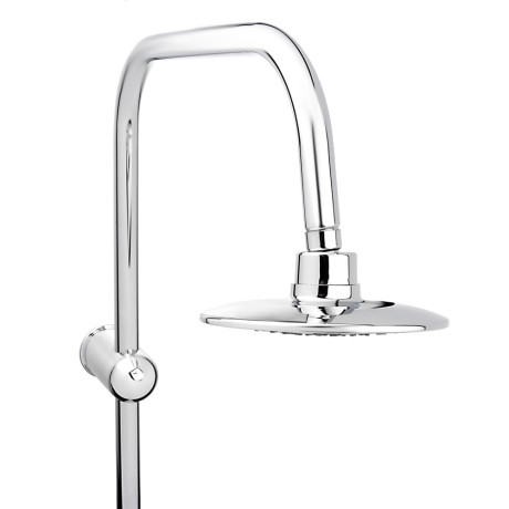 СоюзКран Душевая система со смесителем (кер. кран-буксы 1/2, цинк), верхний душ 1 режим, хром, тип 2