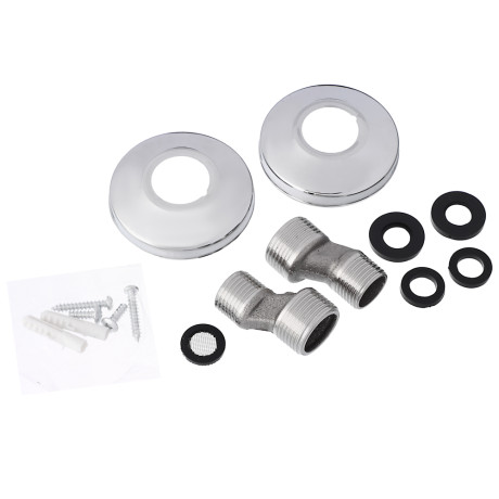 СоюзКран Душевая система со смесителем (кер. кран-буксы 1/2, цинк), верхний душ 1 режим, хром, тип 2