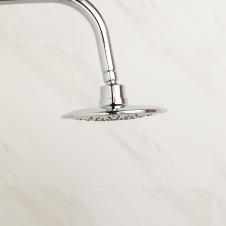 СоюзКран Душевая система со смесителем (кер. кран-буксы 1/2, цинк), верхний душ 1 режим, хром, тип 2