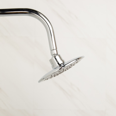 СоюзКран Душевая система со смесителем (кер. кран-буксы 1/2, цинк), верхний душ 1 режим, хром, тип 2