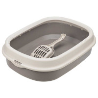 Лоток для кошек низкий борт + совок Капучино М1832 х4