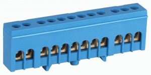 ЭРА шина N ноль ШНИ-6х9-12-Д-Синий 12 отв. в изол. корпусе на DIN-рейку (уп.10шт, цена за шт) 62928