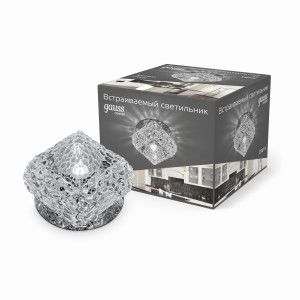 Gauss CR014 св-к встр. G9 Кристалл 80(55)x70 Кристалл/Хром