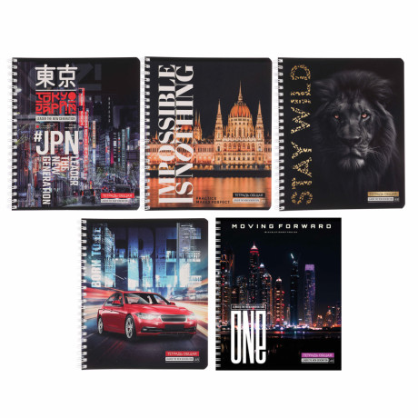 Тетрадь общая 48 листов в клетку, блок№2, обложка картон, спираль