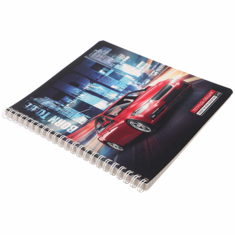 Тетрадь общая 48 листов в клетку, блок№2, обложка картон, спираль