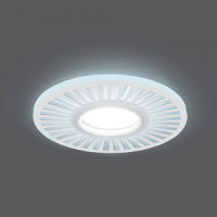 Gauss BL136 св-к встр. Gu5.3, 3W 4000K 4K круг/узор белый d190
