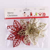 Украшение декоративное &quot;Пуансеттия&quot;(2шт) Волшебная страна