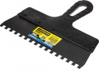 Шпатель STAYER &quot;PROFESSIONAL&quot; нержавеющий зубчатый с пластмассовой ручкой, 250мм, зуб 8х8мм
