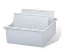 Картотека пласт. HAN (Германия) А4 открыт. горизонт. на 1300карт 297*210мм сер.НА954/0/11