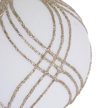 СНОУ БУМ Шар 8 см, флокированный, белый, 3 вида