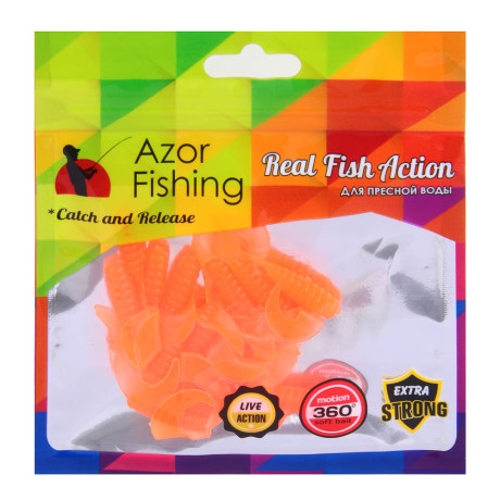 AZOR FISHING Приманка мягкая K.Good , силикон, 4см, 15шт. в уп, 5 цветов