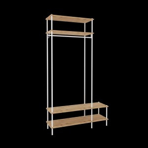 Прихожая 44 "НеШкаф" (системы открытого хранения) (Белый) ПРНШ44Б под заказ ЗМИ