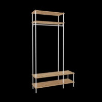 Прихожая 44 &quot;НеШкаф&quot; (системы открытого хранения) (Белый) ПРНШ44Б под заказ ЗМИ