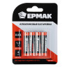 ЕРМАК Батарейки 4шт, тип AAA, "Alkaline" щелочная в блистере