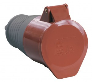 IEK силовая розетка ССИ-214 (CEE 214) переносная 3Р+РЕ 16А 380В IP44 (10!) PSR22-016-4