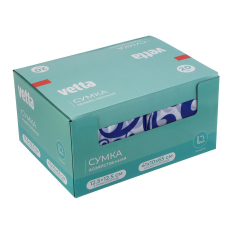 Сумка хозяйственная тм VETTA, складная, 41x10x65 см, полиэстер