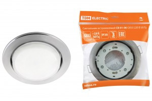 TDM GX53 св-к встр. СВ 01-06 Хром 38x107 SQ0359-0058