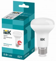 IEK R63 E27 8W(570lm) 4000K 4K 102x62 матов. ECO LLE-R63-8-230-40-E27