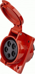 Navigator розетка силовая CEE (разъем) NCA-SR425-32-380 стационарная скрытая 32А 3P+N+PE IP44, 14317