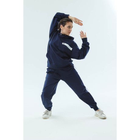 BY KRL Брюки женские, хлопок / синтетические волокна, цвет темно-синий, размер S