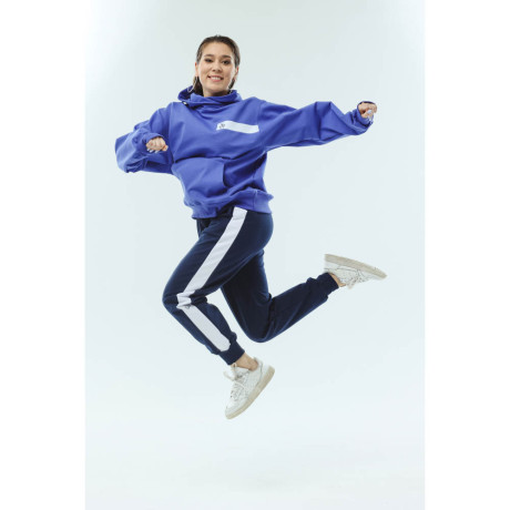 BY KRL Брюки женские, хлопок / синтетические волокна, цвет темно-синий, размер S