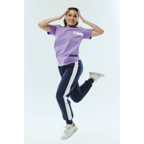 BY KRL Брюки женские, хлопок / синтетические волокна, цвет темно-синий, размер S