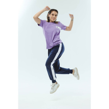 BY KRL Брюки женские, хлопок / синтетические волокна, цвет темно-синий, размер S