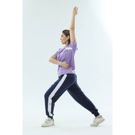 BY KRL Брюки женские, хлопок / синтетические волокна, цвет темно-синий, размер S