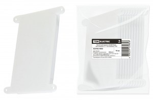 TDM Крышка финишная 124х80 белая (для коробки СУ 118х76х60мм) (10!) SQ1402-9505