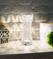 СТАРТ св-к декор. настольный 2LED Crystal Waist акк.1000mAh сенсор/димм 2-4-6K 190x80 USB-шнур