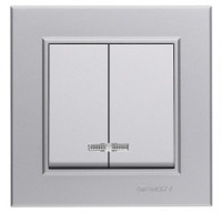 Makel Karea выкл. СУ 2 кл. серебро(инд.) 56065023