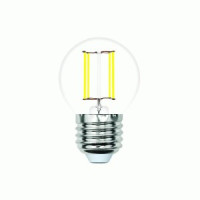 Volpe G45 шар E27 4W(400lm) 4000K 4K прозрачная 78x45 стекло LED-G45-4W/4000K/E27/CL/SLF